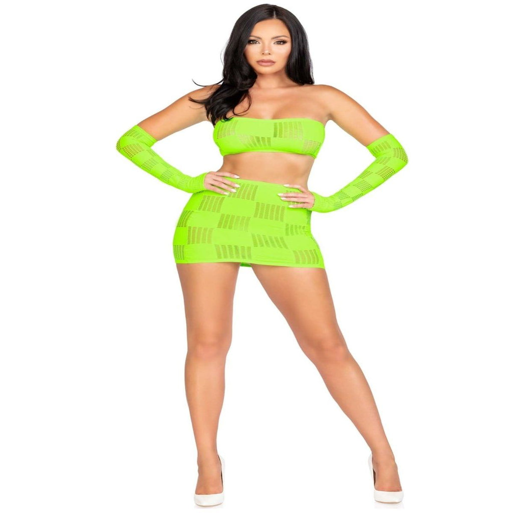 Ego Trip Checkerboard Bandeau Set - worldclasscostumes