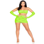 Ego Trip Checkerboard Bandeau Set - worldclasscostumes