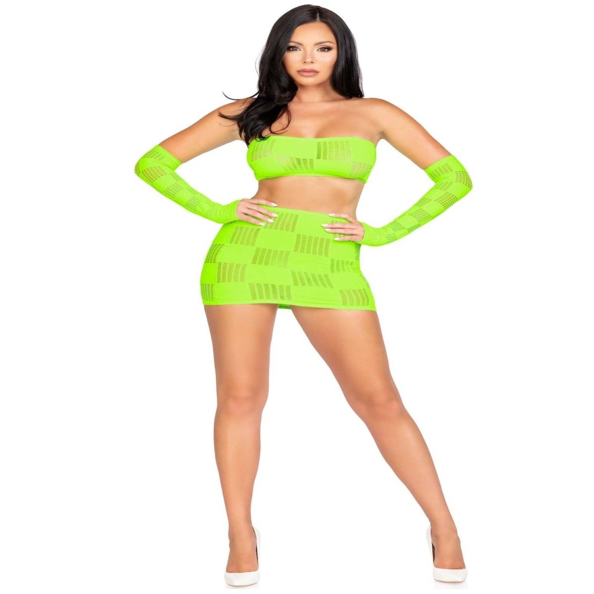 Ego Trip Checkerboard Bandeau Set - worldclasscostumes