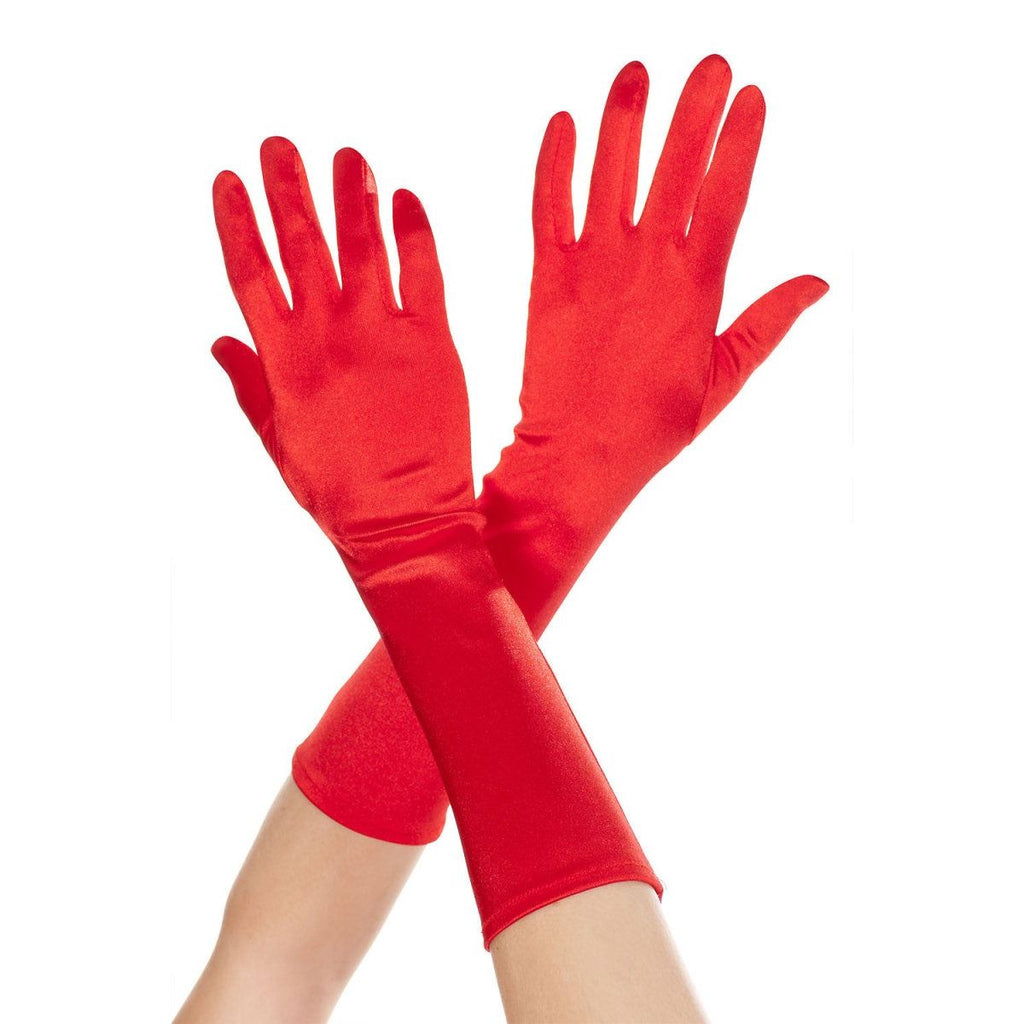 Elbow length satin gloves - worldclasscostumes