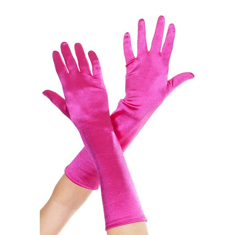Elbow length satin gloves - worldclasscostumes