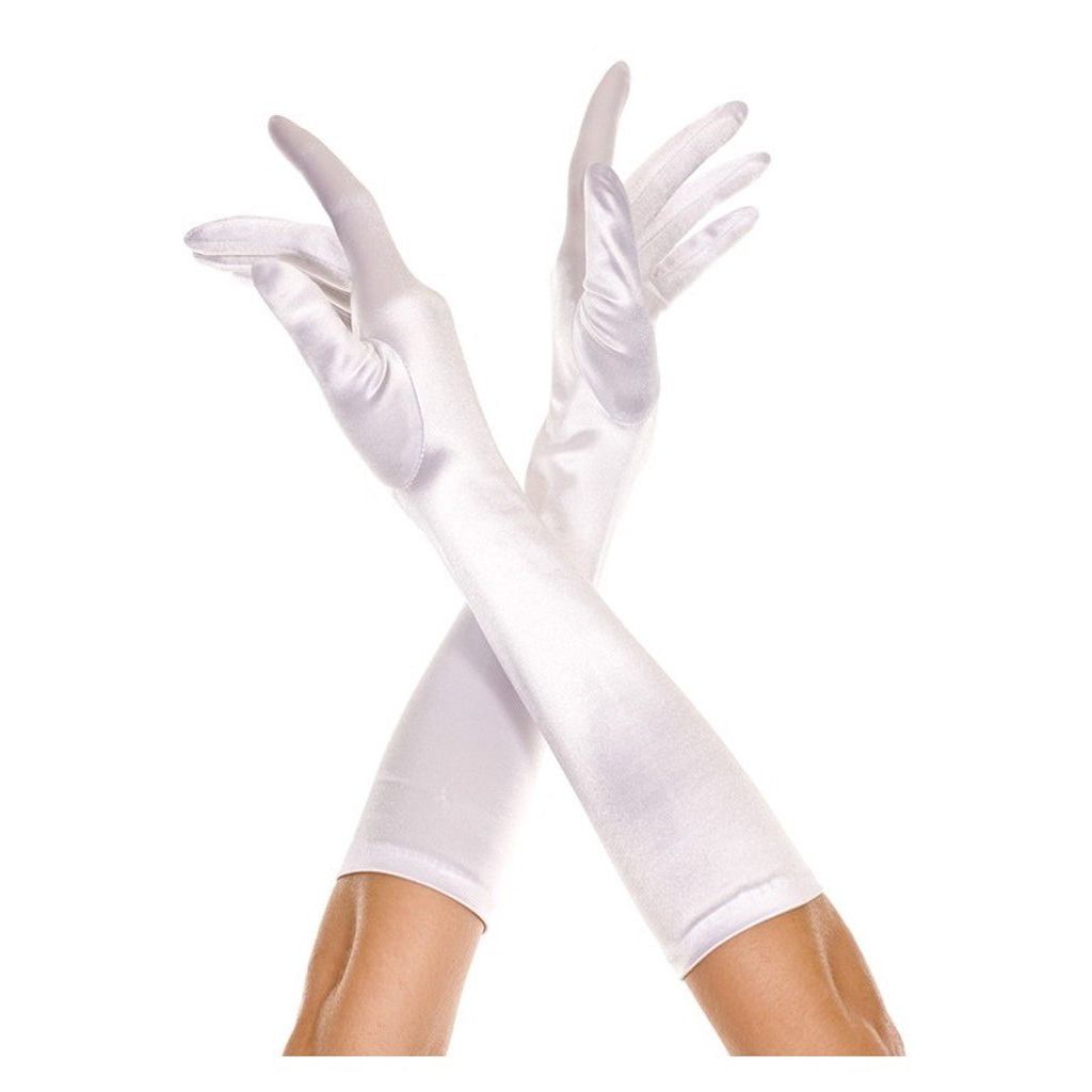 Elbow length satin gloves - worldclasscostumes