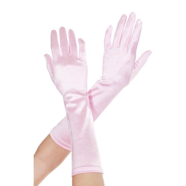 Elbow length satin gloves - worldclasscostumes