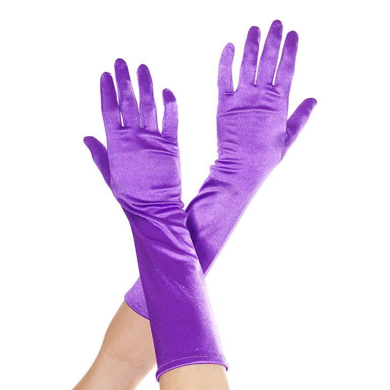 Elbow length satin gloves - worldclasscostumes