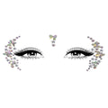 Elera iridescent adhesive face jewels sticker frames eyes with butterfly centerpiece for festival looks