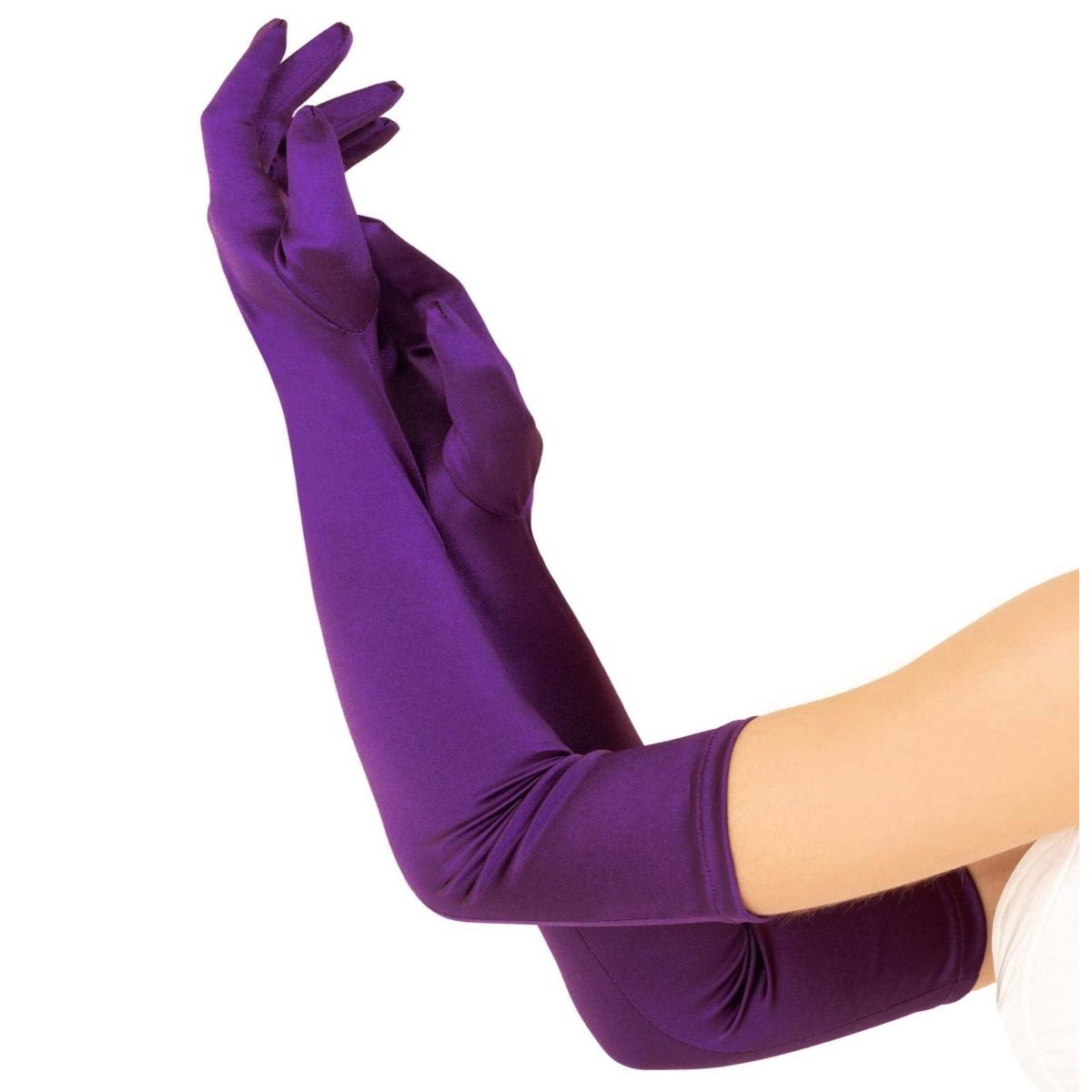 Extra Long Opera Length Satin Gloves - worldclasscostumes