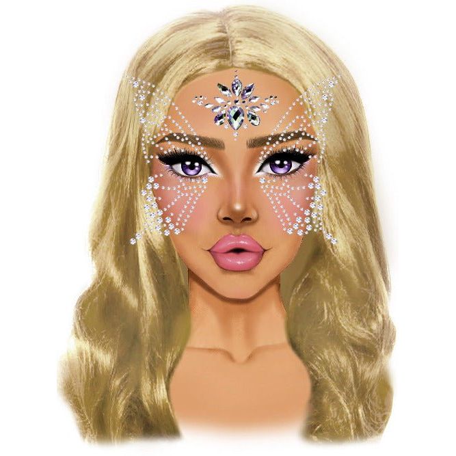 Fairy adhesive face jewels sticker - worldclasscostumes