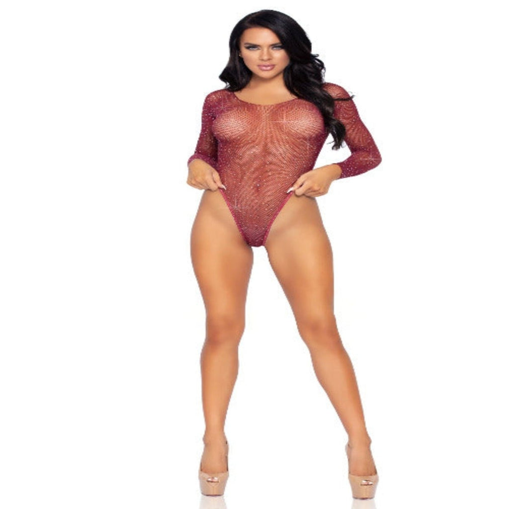 Falling 4 U Rhinestone Bodysuit - worldclasscostumes