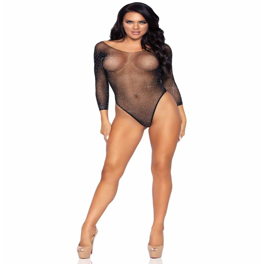 Falling 4 U Rhinestone Bodysuit - worldclasscostumes