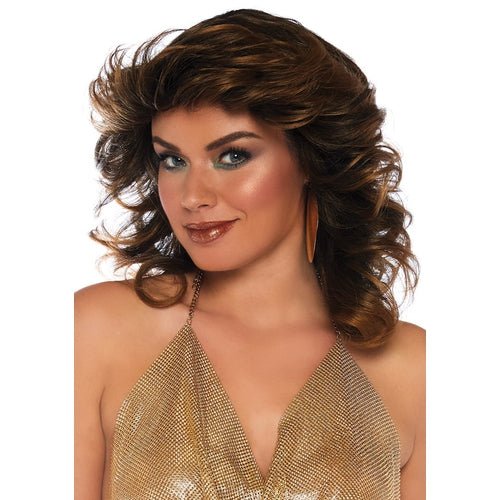 Farrah Look Feathered Wig - worldclasscostumes