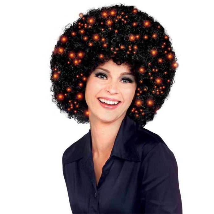 Fiber Optic Afro Wig - worldclasscostumes