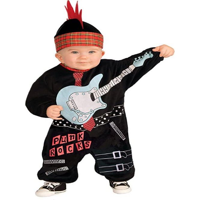 Forum Novelties Baby Boy's Lil Rock Star Punk Baby Boy Costume - worldclasscostumes