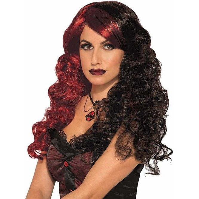 Forum Novelties Women's Crimson Night Red and Black Costume Wig - worldclasscostumes