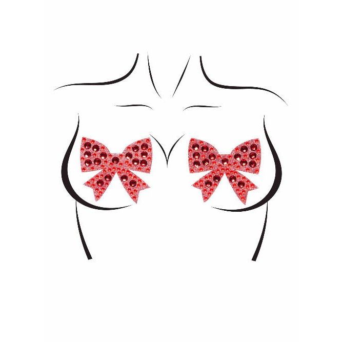 Gift Me Rhinestone Bow Body Jewel Pasties Sticker - worldclasscostumes