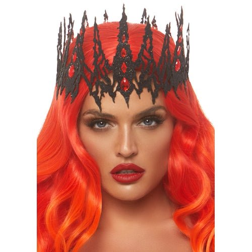 Glitter die cut jeweled crown - worldclasscostumes