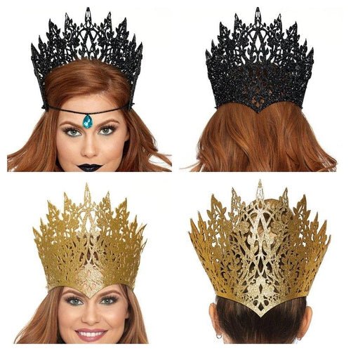 Glitter Die Cut Royal Crown With Jewel Accent - worldclasscostumes