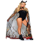 Glitter Flame Devil Cape and Devil Horns - worldclasscostumes