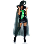 Glitter Moon Cape and Witch Hat Costume Set - worldclasscostumes