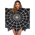 Gothic Glitter Spider Web Costume Poncho - worldclasscostumes