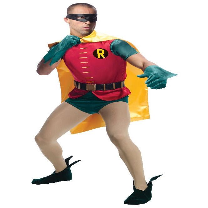 Grand Heritage Adult Robin Costume - Classic Batman TV Show 1966 - worldclasscostumes