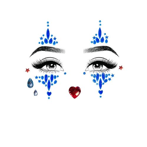 Harlequin Clown Jewels Sticker - worldclasscostumes