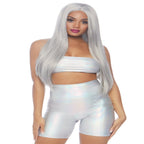 Holographic Bandeau and Shorts Set - worldclasscostumes