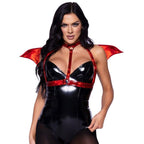Iridescent vinyl devil wing body harness. - worldclasscostumes