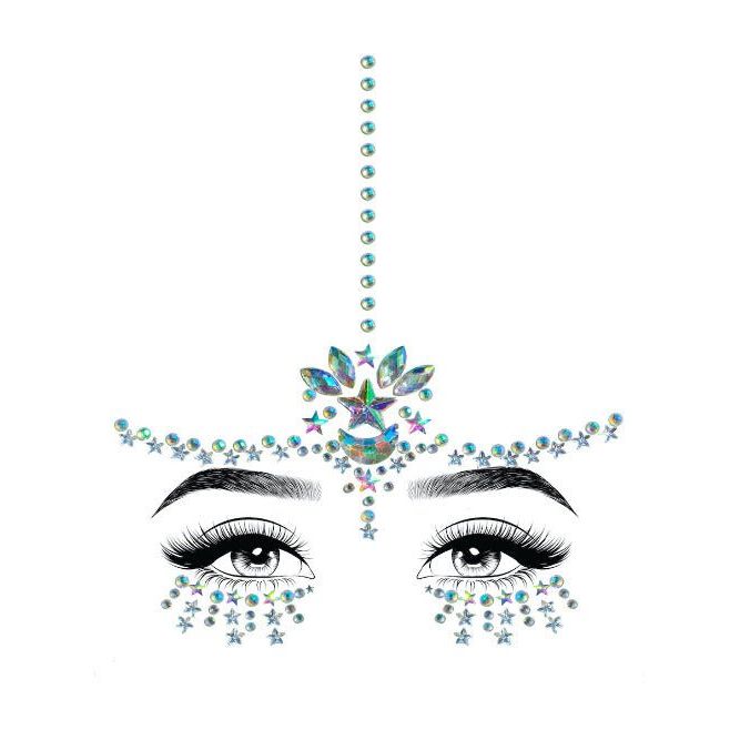 Karma Adhesive Face Jewels Sticker - worldclasscostumes