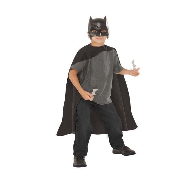 Kids Batman Cape, Mask and Batarang Set – Batman v Superman: Dawn Of Justice - worldclasscostumes