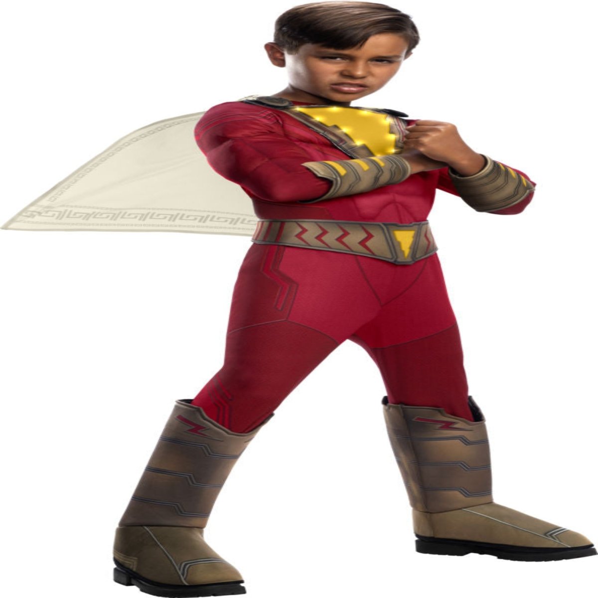 Kids Shazam Deluxe Shazam with Lights Costume - worldclasscostumes