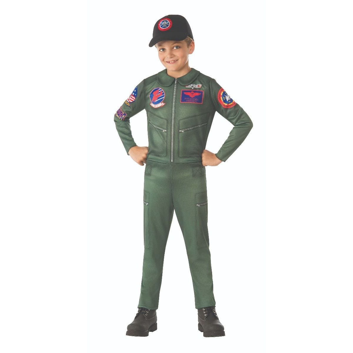 Kids Top Gun Jumpsuit Costume - worldclasscostumes