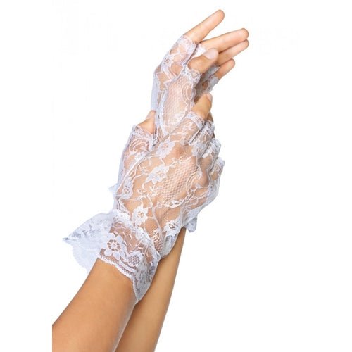 Lace Ruffle Fingerless Gloves - worldclasscostumes