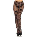 Lacey Suspender Crotchless Tights - worldclasscostumes