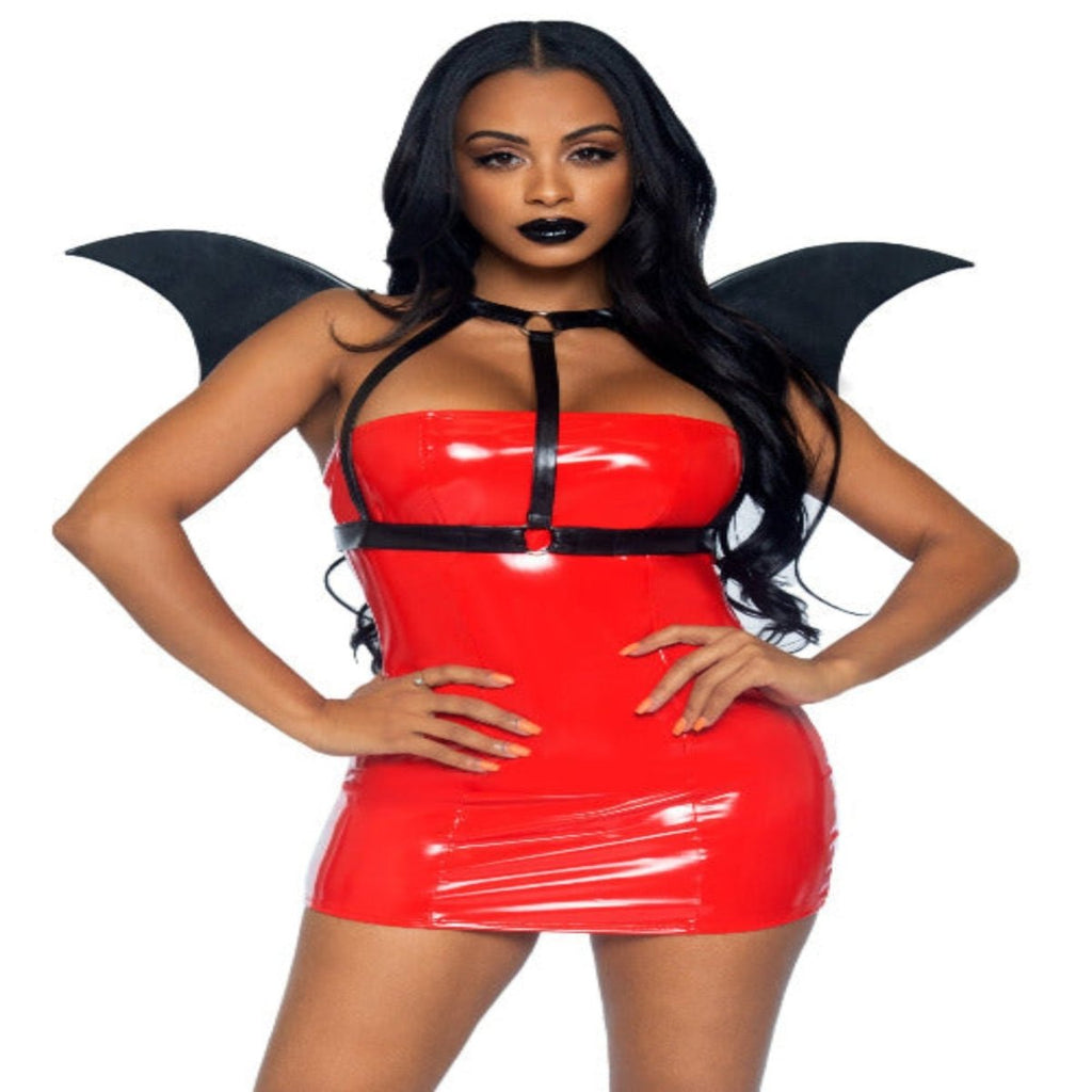 Leg Avenue Costumes Faux Leather Bat Wing Body Harness - worldclasscostumes
