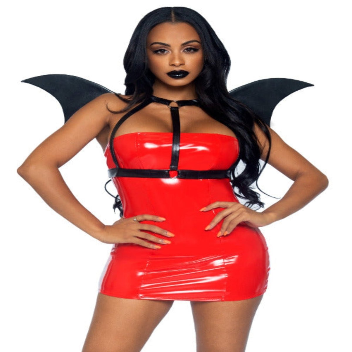 Leg Avenue Costumes Faux Leather Bat Wing Body Harness - worldclasscostumes