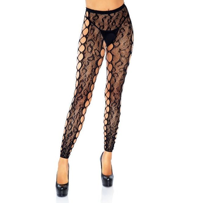 Lexi Leopard Footless Tights - worldclasscostumes