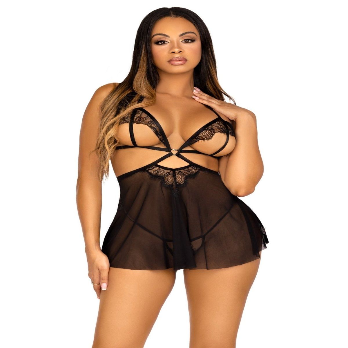 Love Language Open Cup Babydoll - worldclasscostumes
