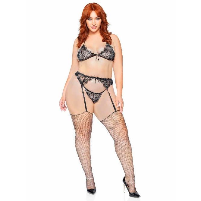 Love to Love Rhinestone Lace Bra Set - worldclasscostumes