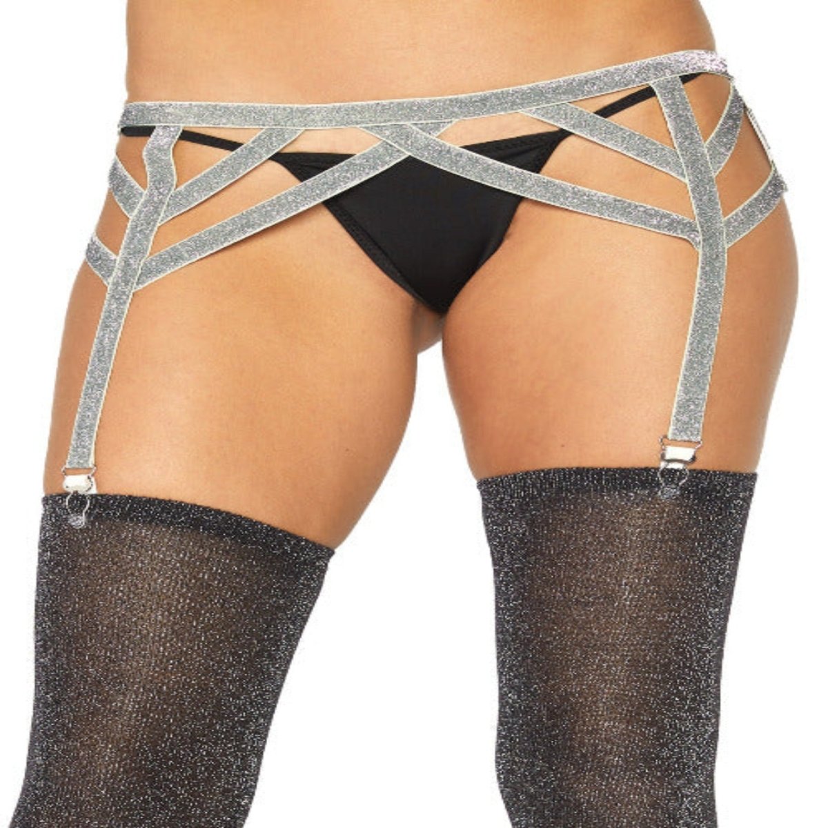 Maddox Lurex Garter Belt - worldclasscostumes