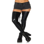Maisie Wet Look Thigh Highs - worldclasscostumes