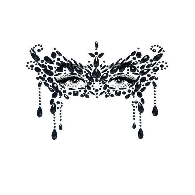 Masquerade Adhesive Face Jewels Sticker - worldclasscostumes