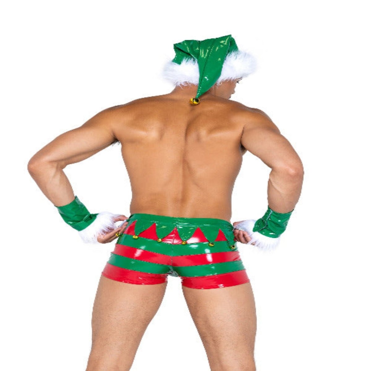 Mens Naughty Holiday Elf 3-Piece Set - worldclasscostumes