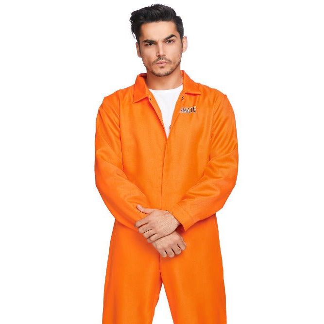 Men's Orange State Prison Jumpsuit Costume - worldclasscostumes