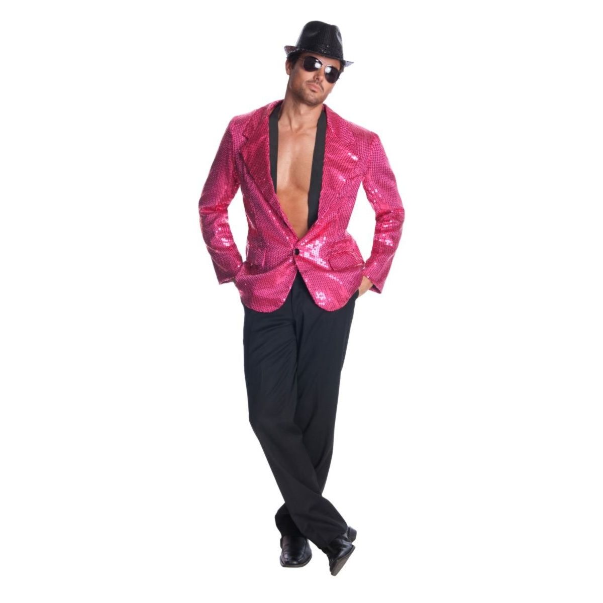 Mens Pink Sequin Jacket - worldclasscostumes
