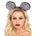 Metallic Studded Mouse Ears Headband - worldclasscostumes