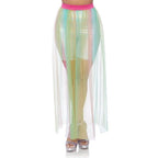 Multi Slit Sheer Full Length Maxi Skirt - worldclasscostumes