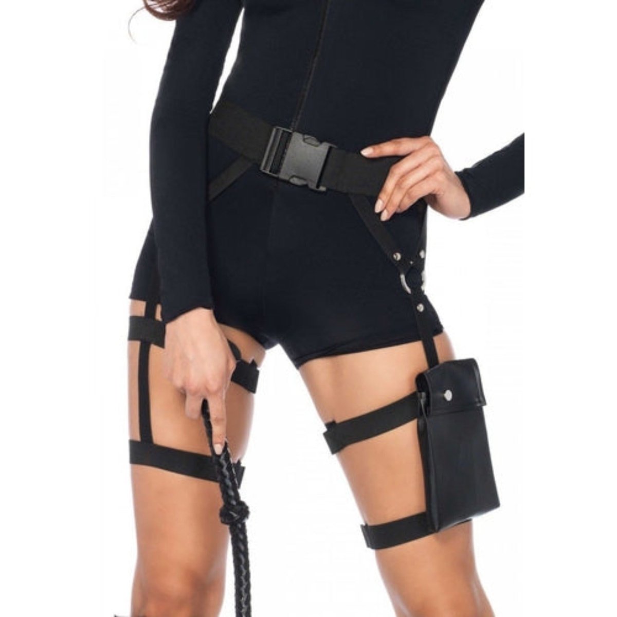 Multi Strap Garter Utility Belt With Pocket - worldclasscostumes