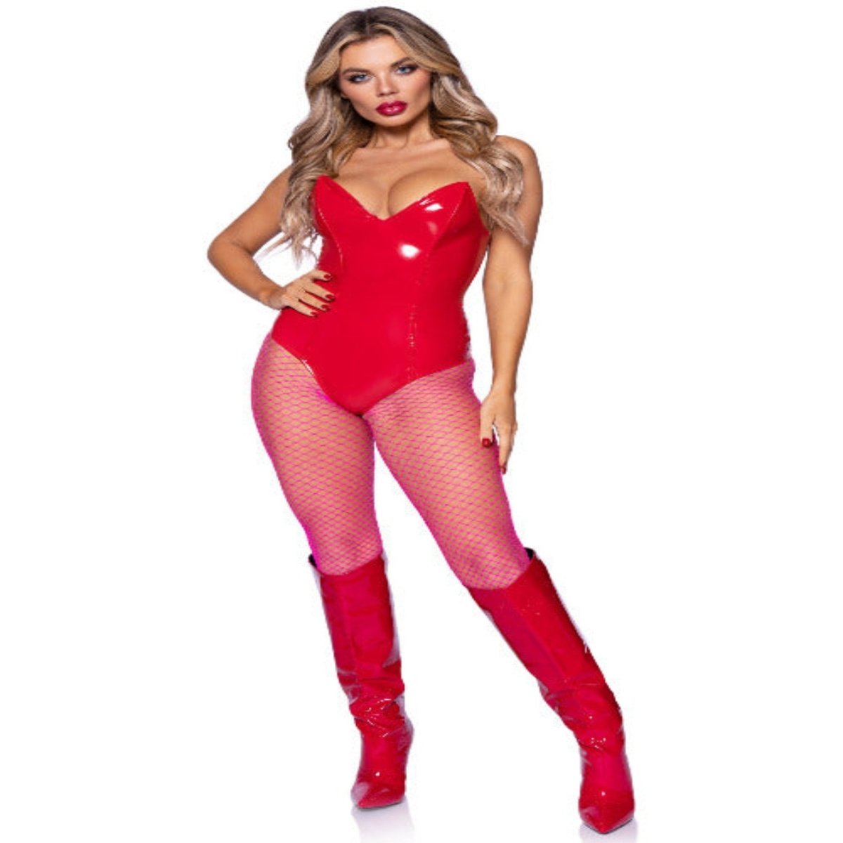 Multicolor Vinyl boned bodysuit - worldclasscostumes