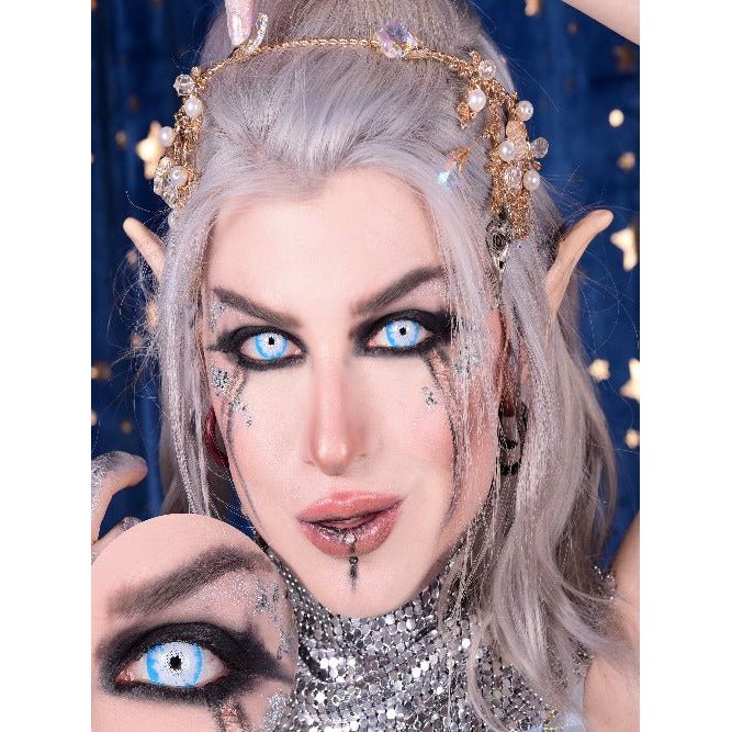 Night King - White & Blue Colored Contact lenses - worldclasscostumes
