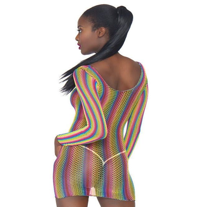 Not Sorry Rainbow Net Dress - worldclasscostumes